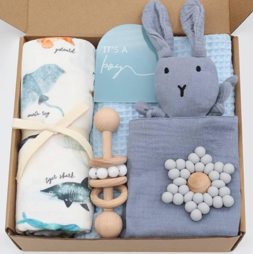 1 The Little Blue Bunny Keepsake Hamper - Image 1