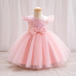 The Blush Sparkle Bow Dress