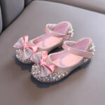 Blush Pearl Glam Bow Flats