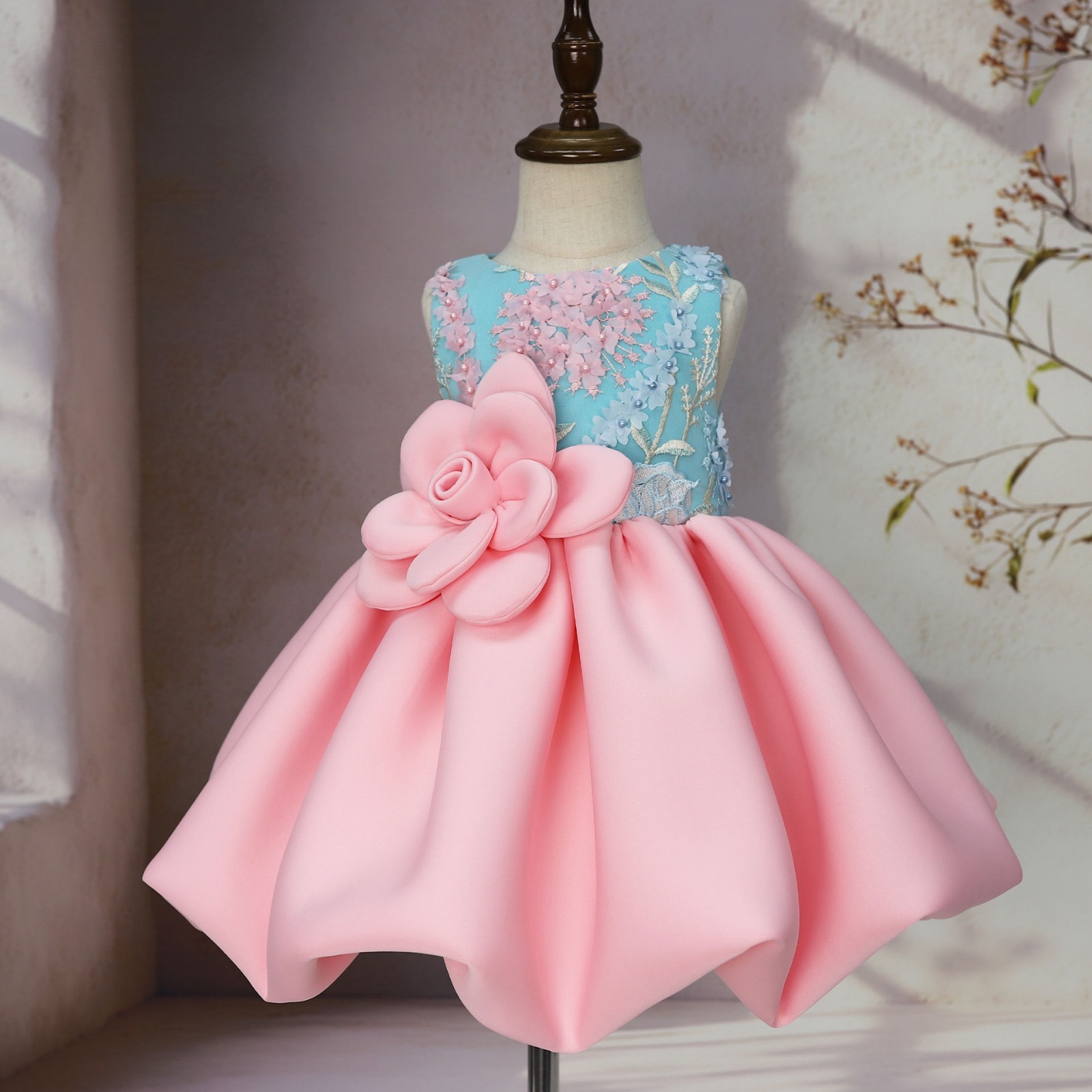 911036a3-c53b-4bc9-921f-9f5b73ea2047 Blush Blossom Royale Dress - Image 1